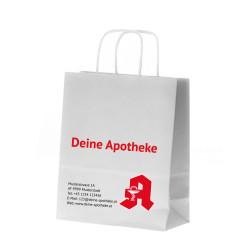 Papierkordeltasche "Apotheke" mit Bedruckung