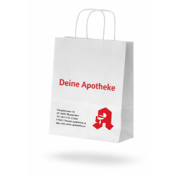 Papierkordeltasche "Apotheke" mit Bedruckung