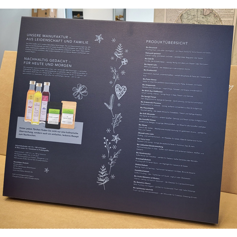 Adventskalender Rückseite Sleeve