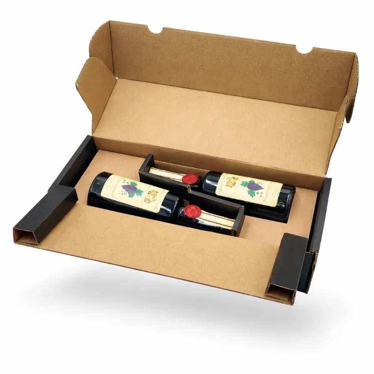 Eine Produktverpackung speziell für Weinflaschen entwickelt.