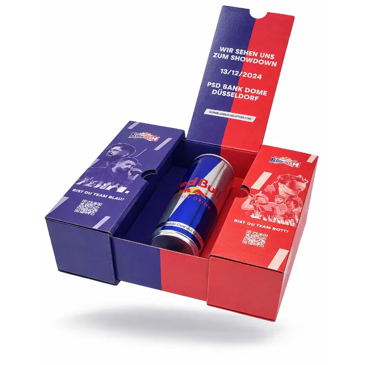 Eine individuell entwickelte Dosenverpackung für Red Bull.