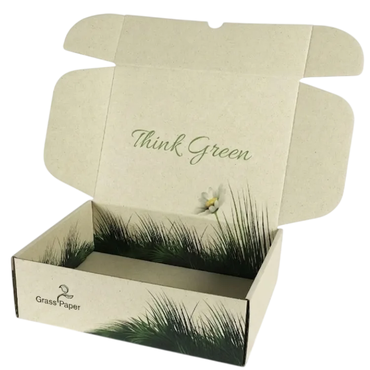 Eine individuelle und nachhaltige Verpackungslösung aus Graspapier.
